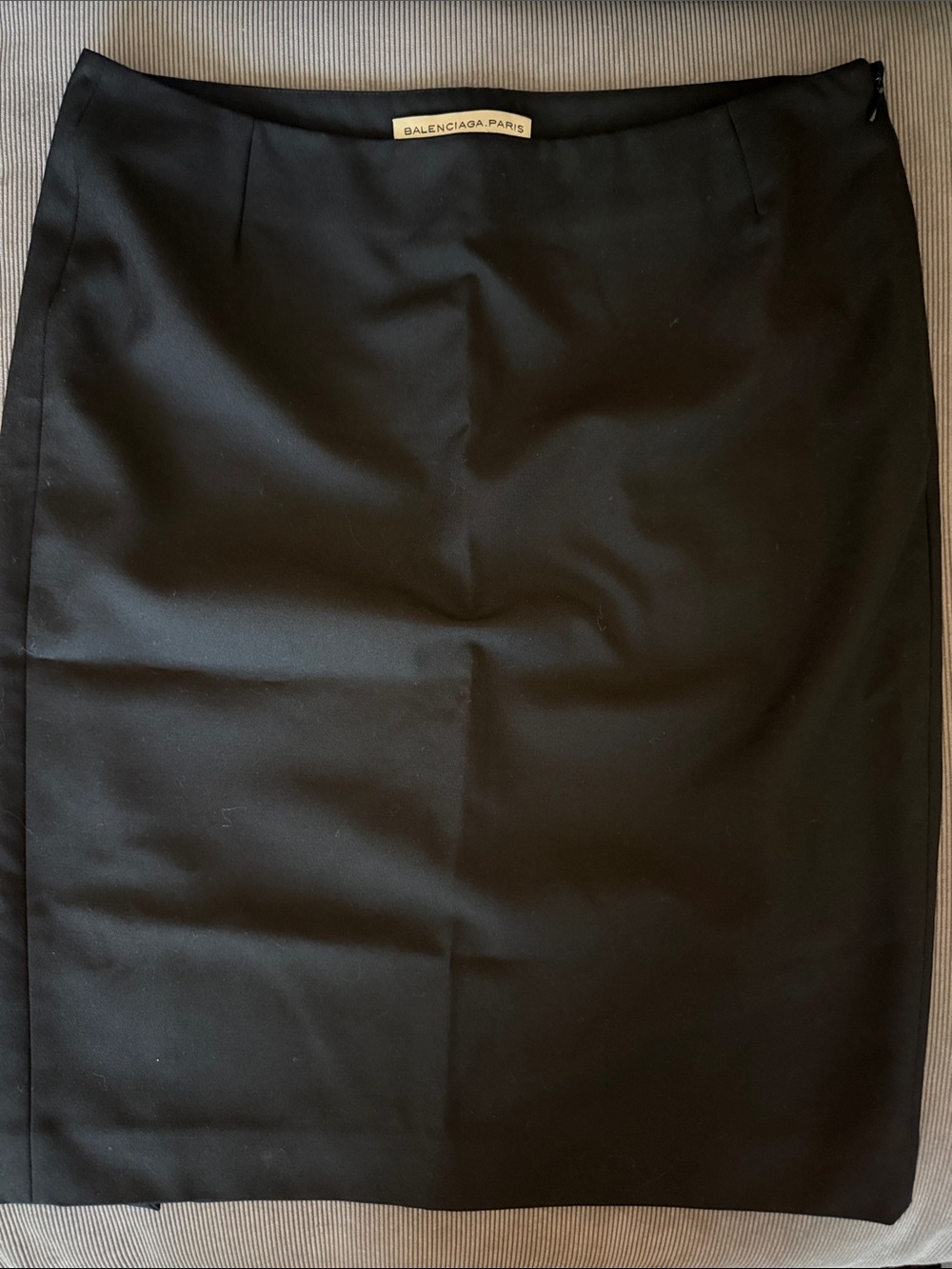 Balenciaga Black Fitted Pencil Skirt